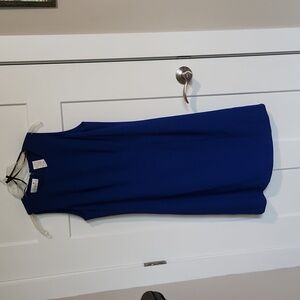 Classic Liz Clairborne royal blue shift dress.